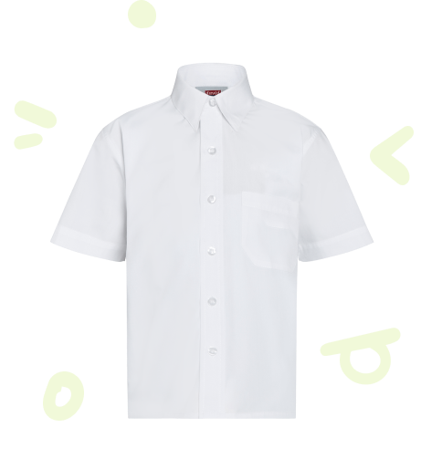 white shirt with flourishes